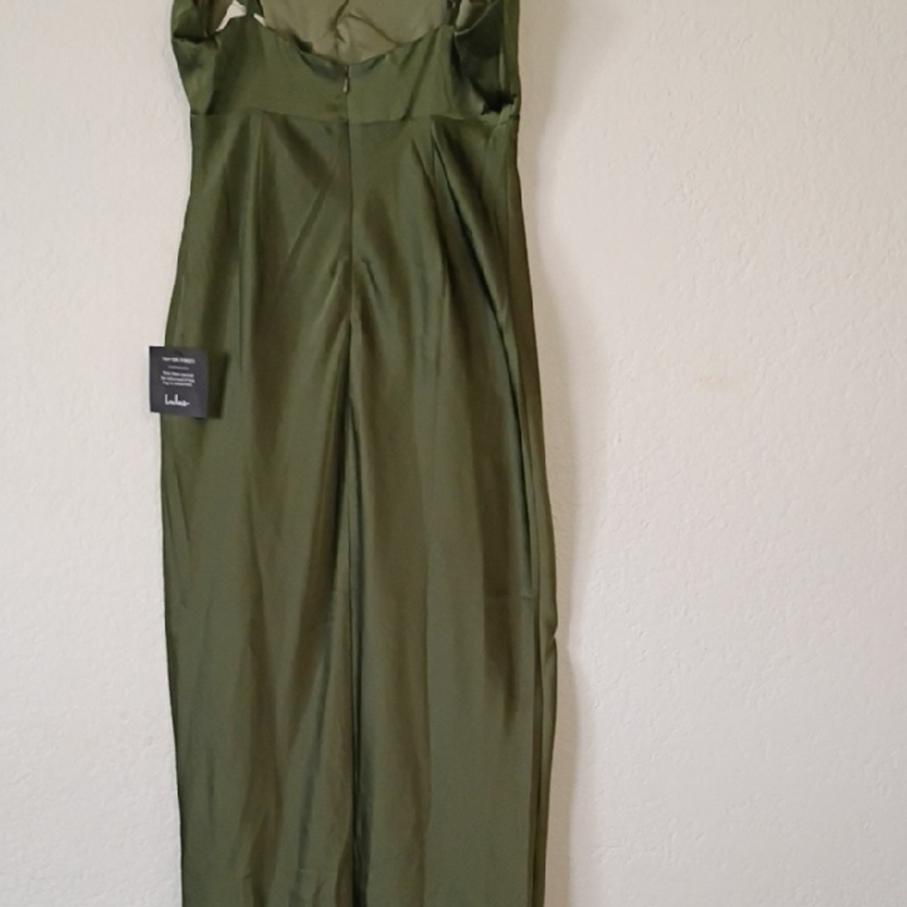 Lulu's Women's Serene Beauty Olive Gren Maxi Dress Size M - Picture 6 of 11